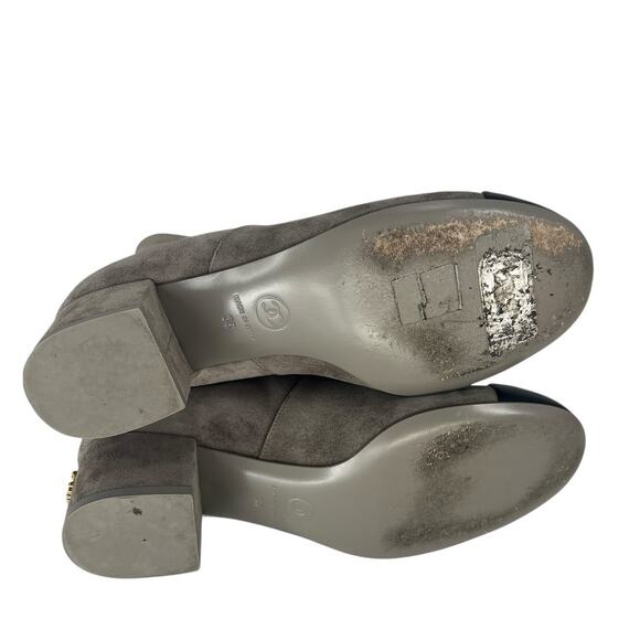 Chanel 2024 Cap Toe Interlocking CC Logo Suede Boots - Picture 15 of 15